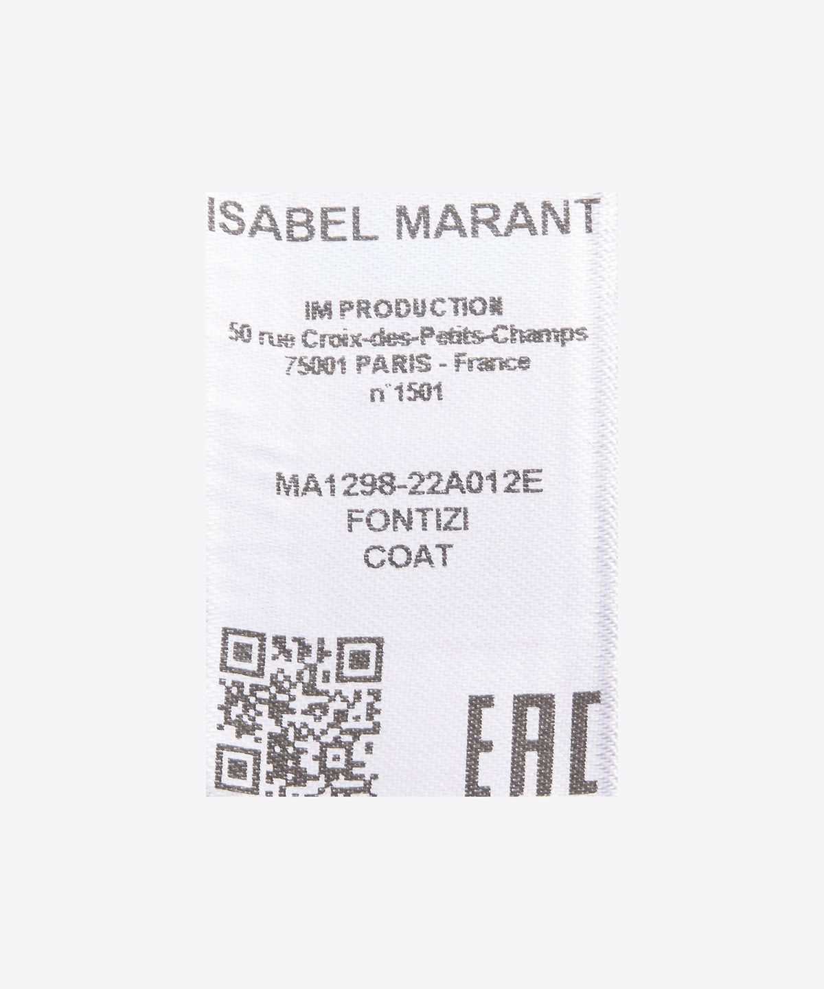 이자벨마랑(ISABEL MARANT) 폰티지 롱 코트 - 베이지:브라운 / MA129822A012E23EC