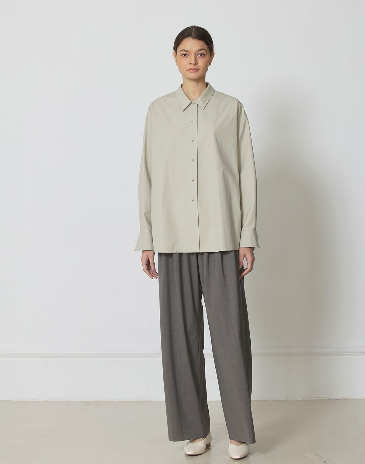마누엘 에 기욤(MANUELLE ET GUILLAUME) Garçon cotton shirt soft khaki