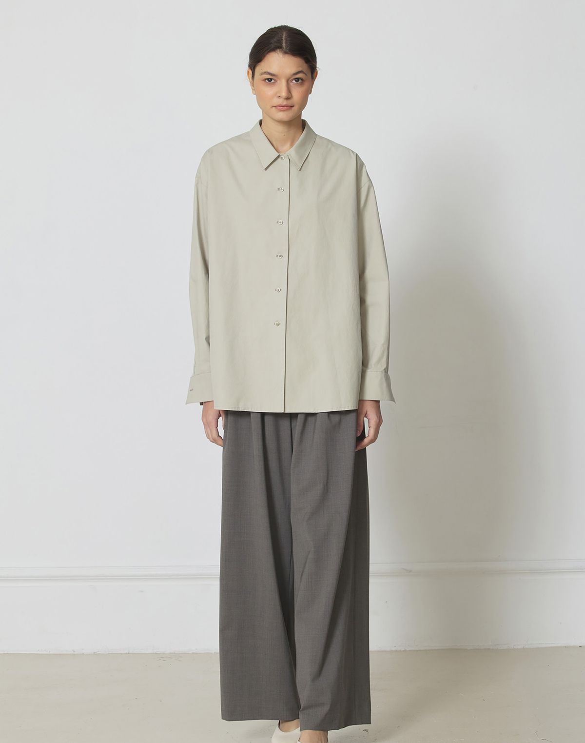 마누엘 에 기욤(MANUELLE ET GUILLAUME) Garçon cotton shirt soft khaki