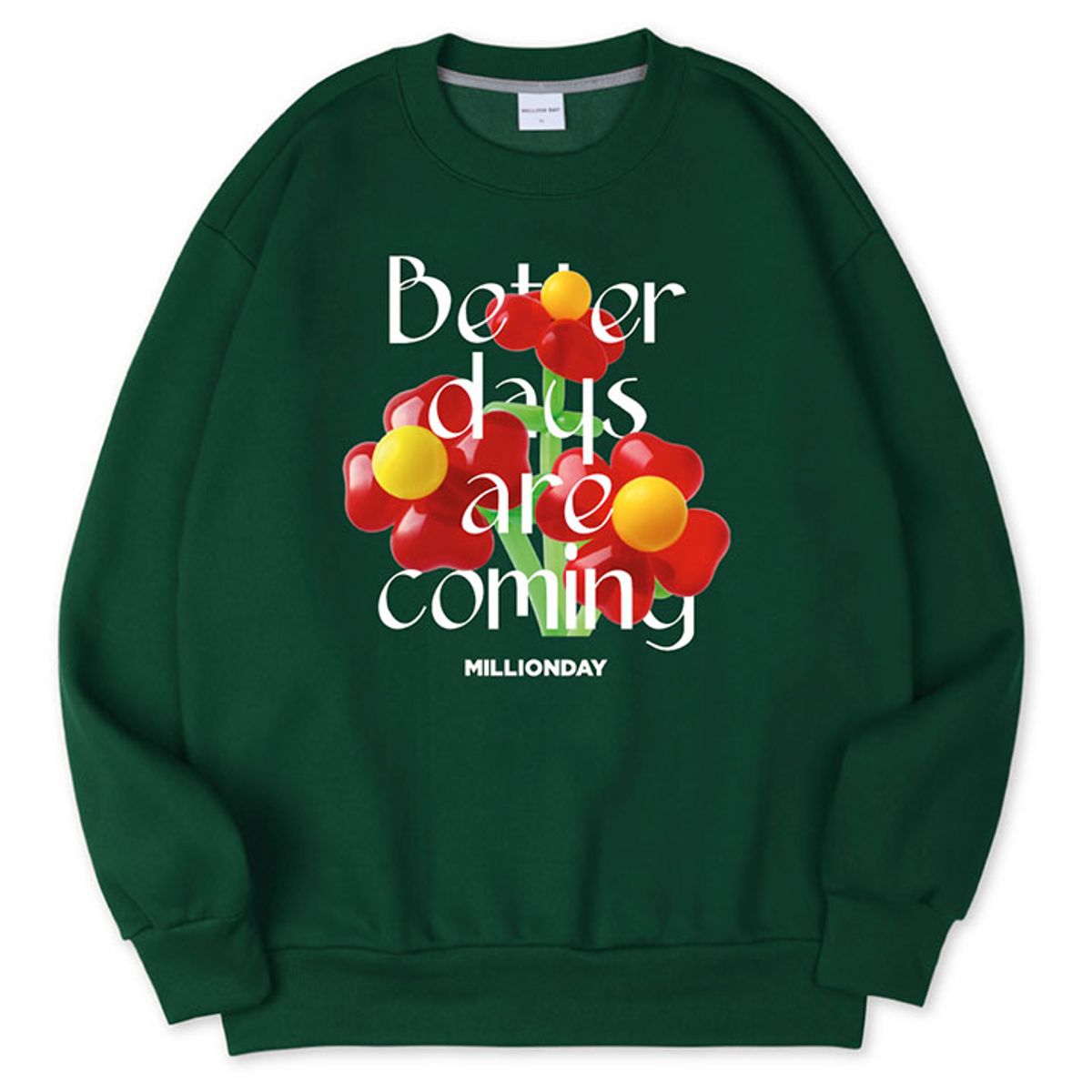 밀리언데이(MILLION DAY) MILLION BALLOON FLOWER SWEATSHIRT
