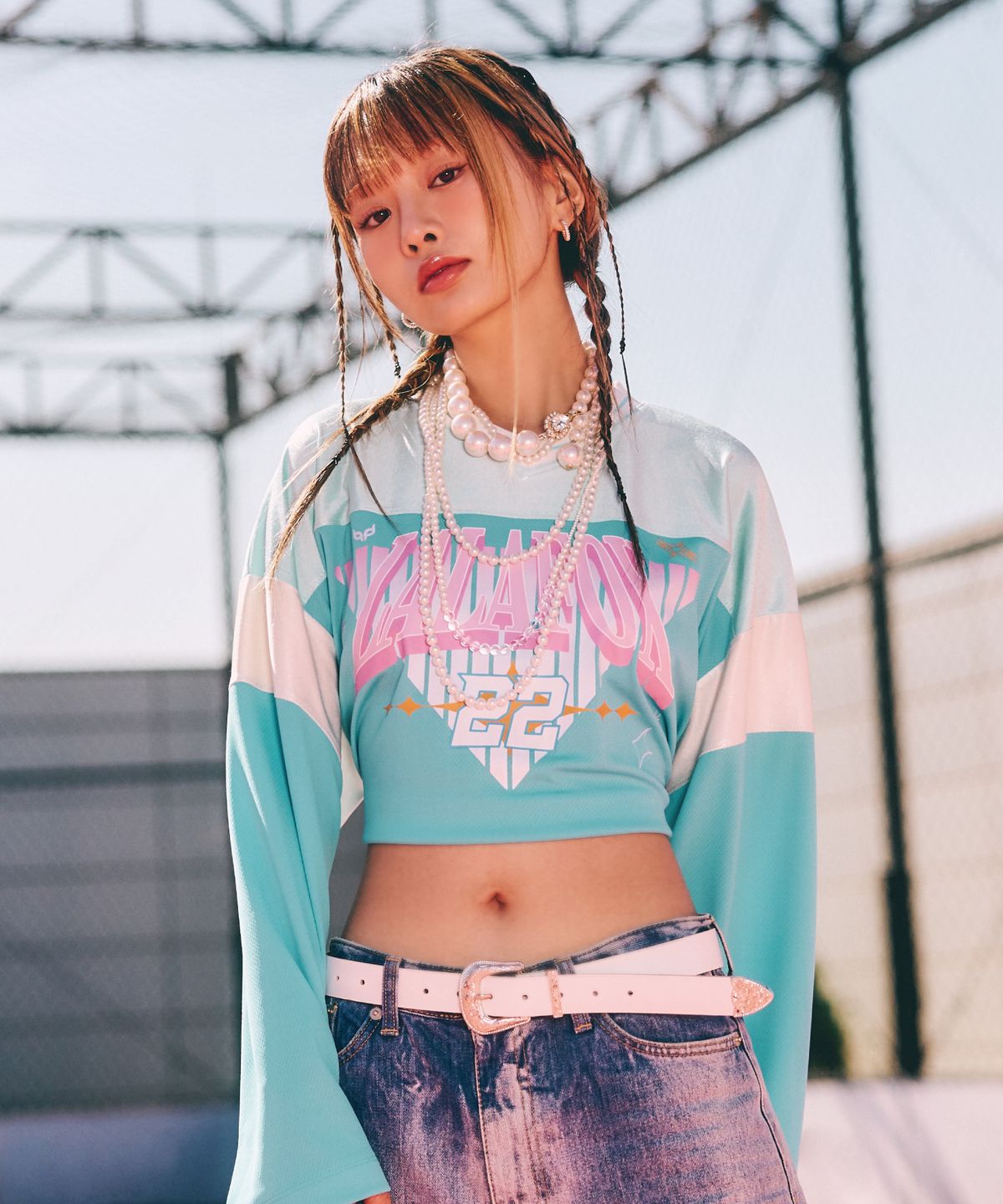 라라폭스(LALAFOX) LALA SPORTY JERSEY T-SHIRT BN4CL010