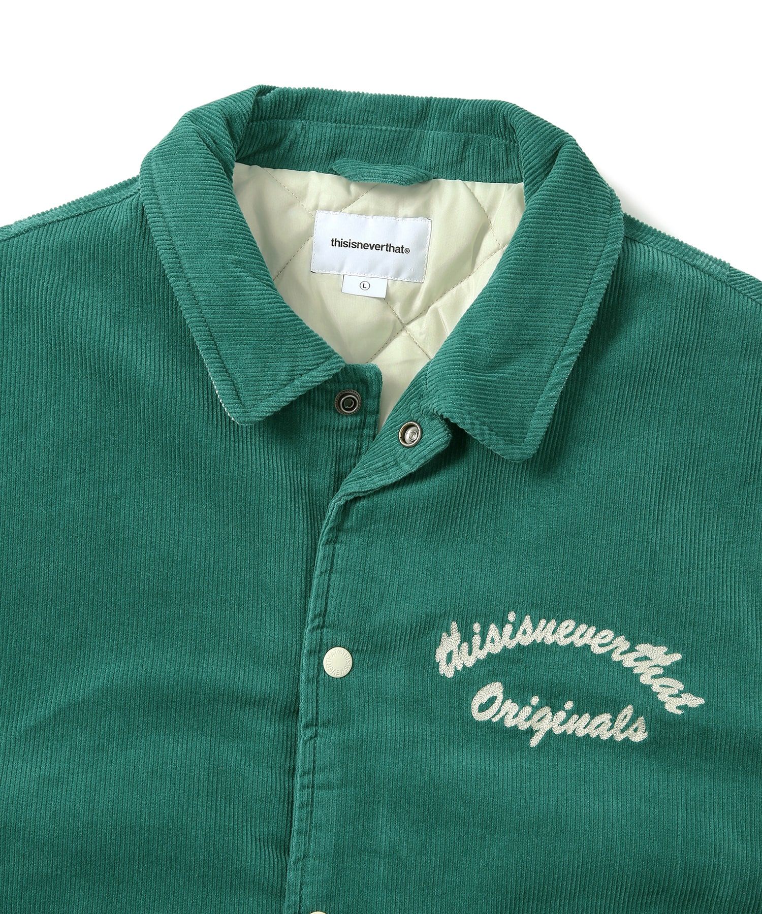MUSINSA | thisisneverthat Originals Corduroy Varsity Jacket Green