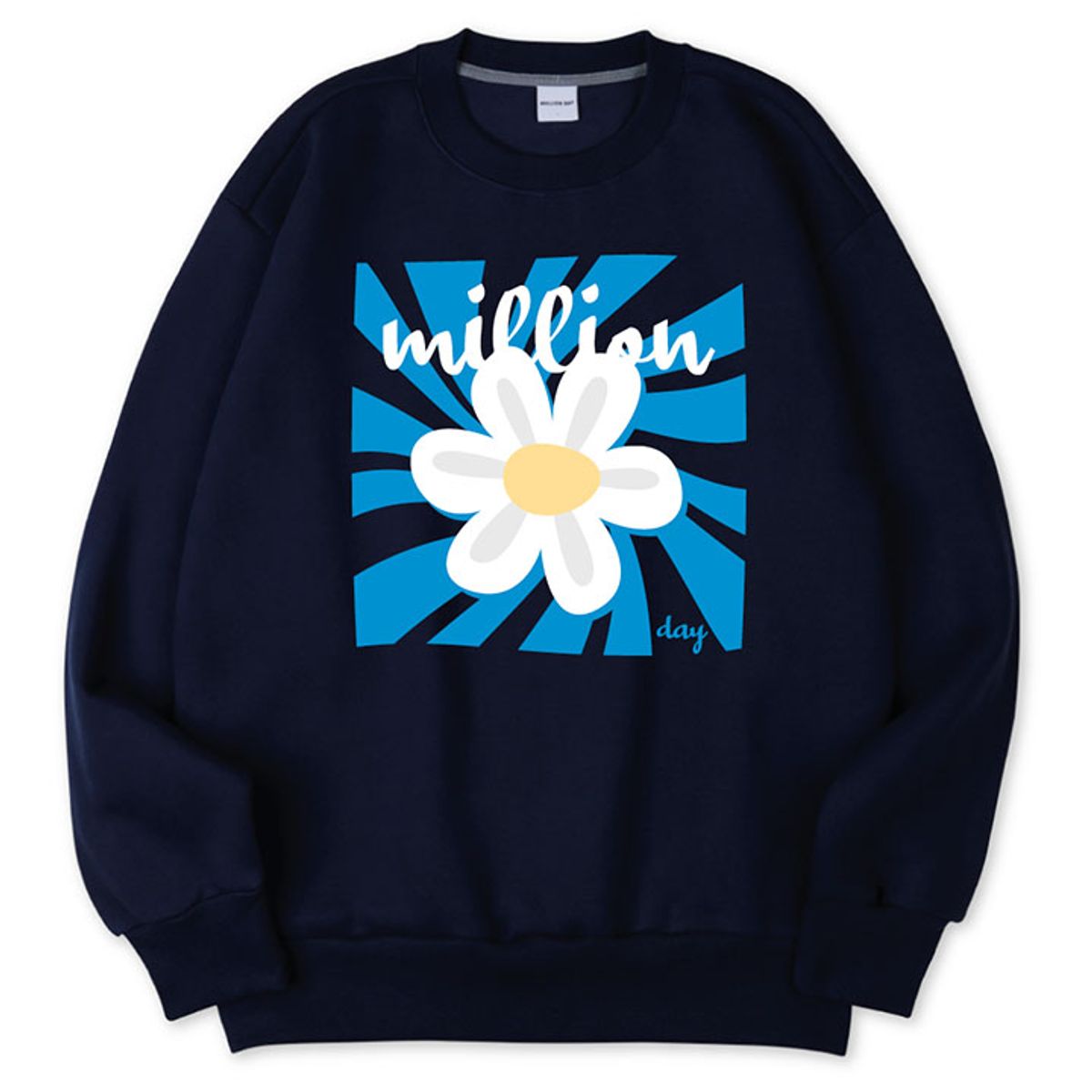 밀리언데이(MILLION DAY) MILLION SQUARE FLOWER SWEATSHIRT