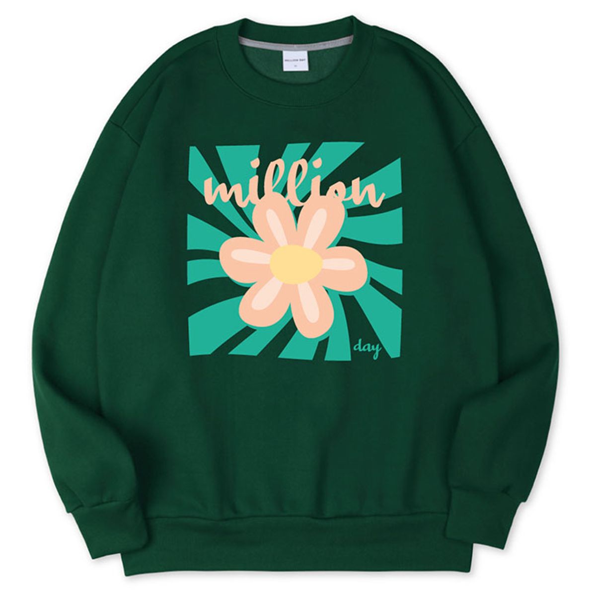 밀리언데이(MILLION DAY) MILLION SQUARE FLOWER SWEATSHIRT