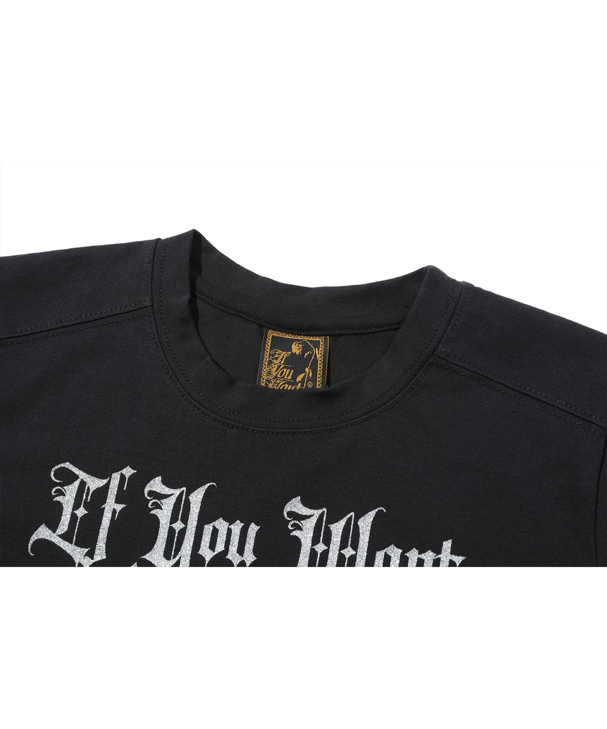 이퓨원트(IFYOUWANT) Glitter LOGO longsleeves black