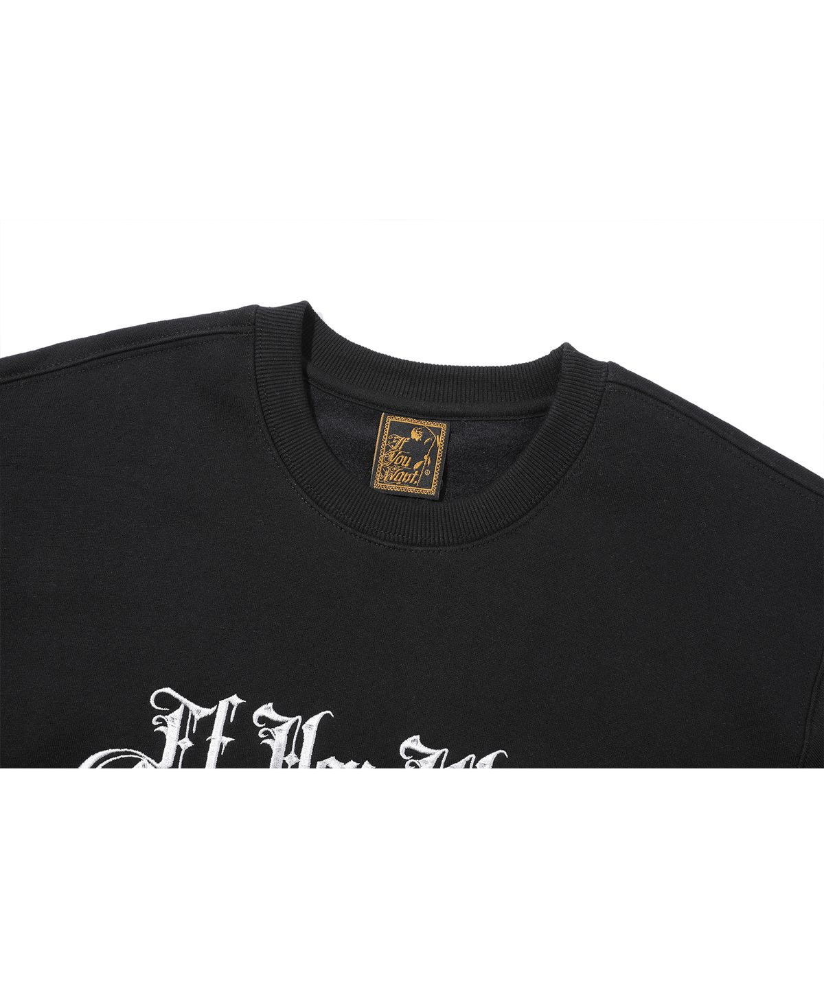 이퓨원트(IFYOUWANT) Shimmer LOGO Sweatshirt BLACK