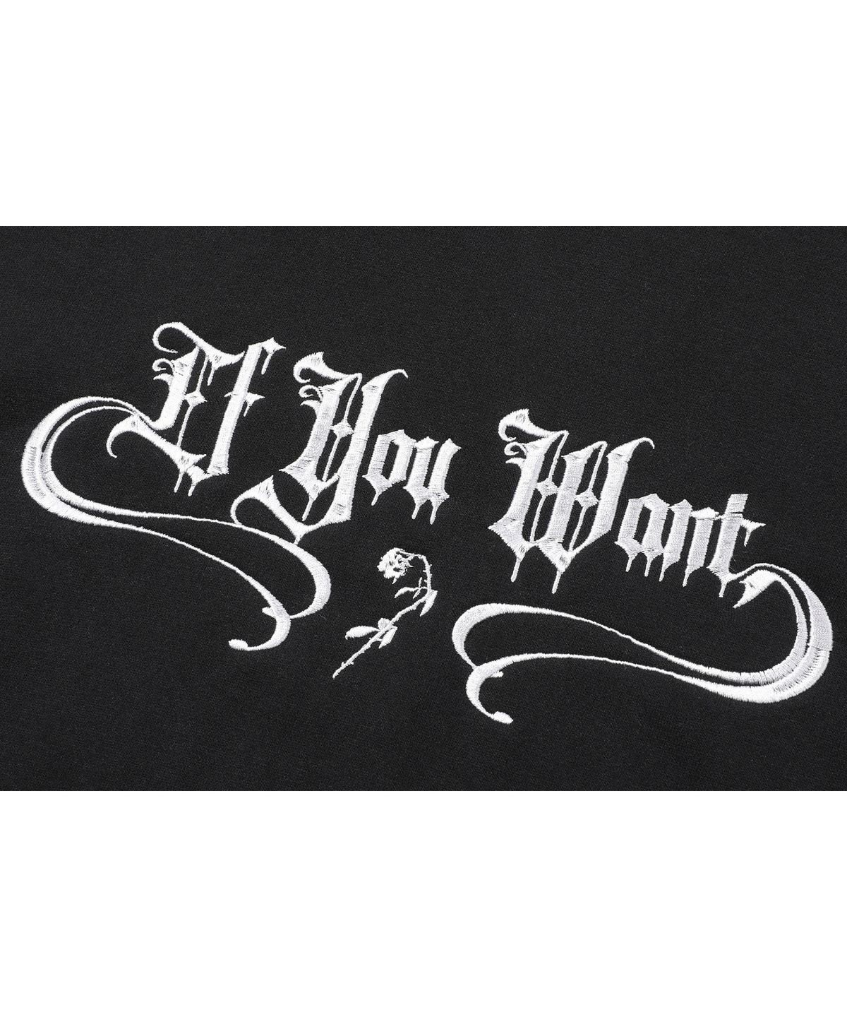 이퓨원트(IFYOUWANT) Shimmer LOGO Sweatshirt BLACK