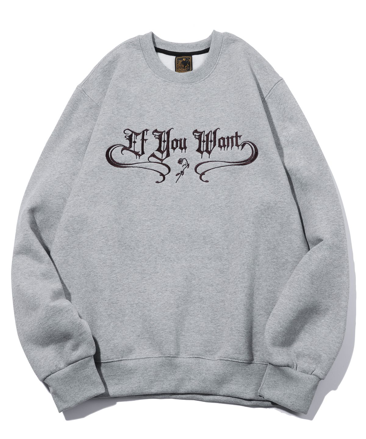 이퓨원트(IFYOUWANT) Shimmer LOGO Sweatshirt GRAY