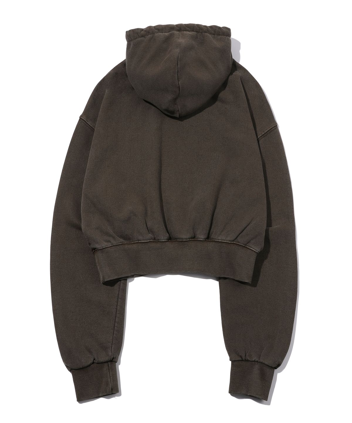 이퓨원트(IFYOUWANT) glam rose pigment Crop HOOD vintage brown