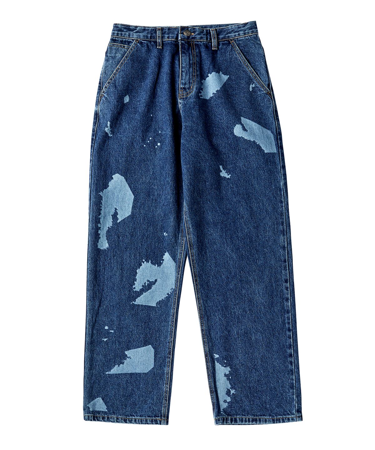 엑서사이즈(EXERCISE) BROKEN RUNNER PIECE DENIM PANTS_BLUE
