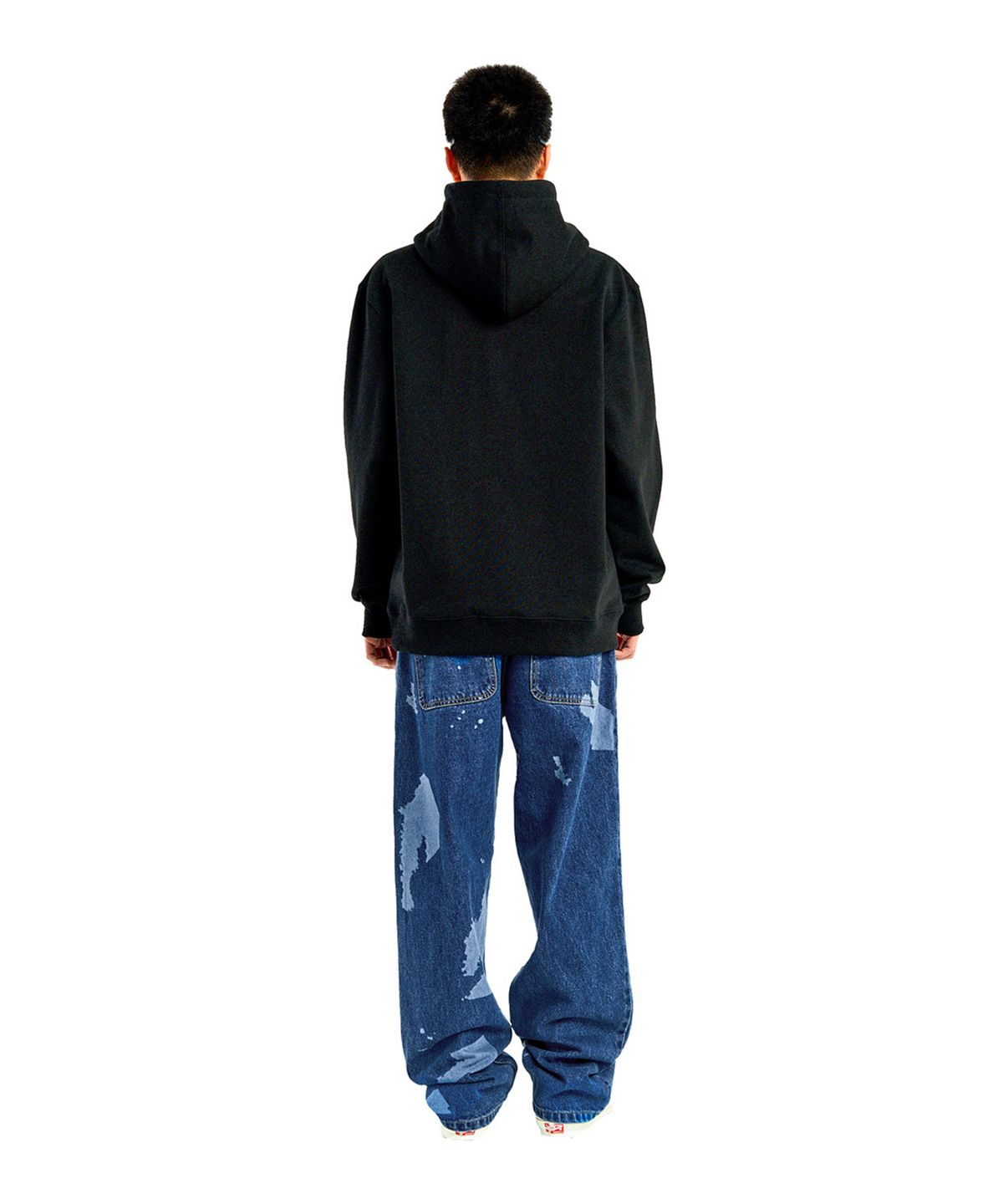 엑서사이즈(EXERCISE) BROKEN RUNNER PIECE DENIM PANTS_BLUE