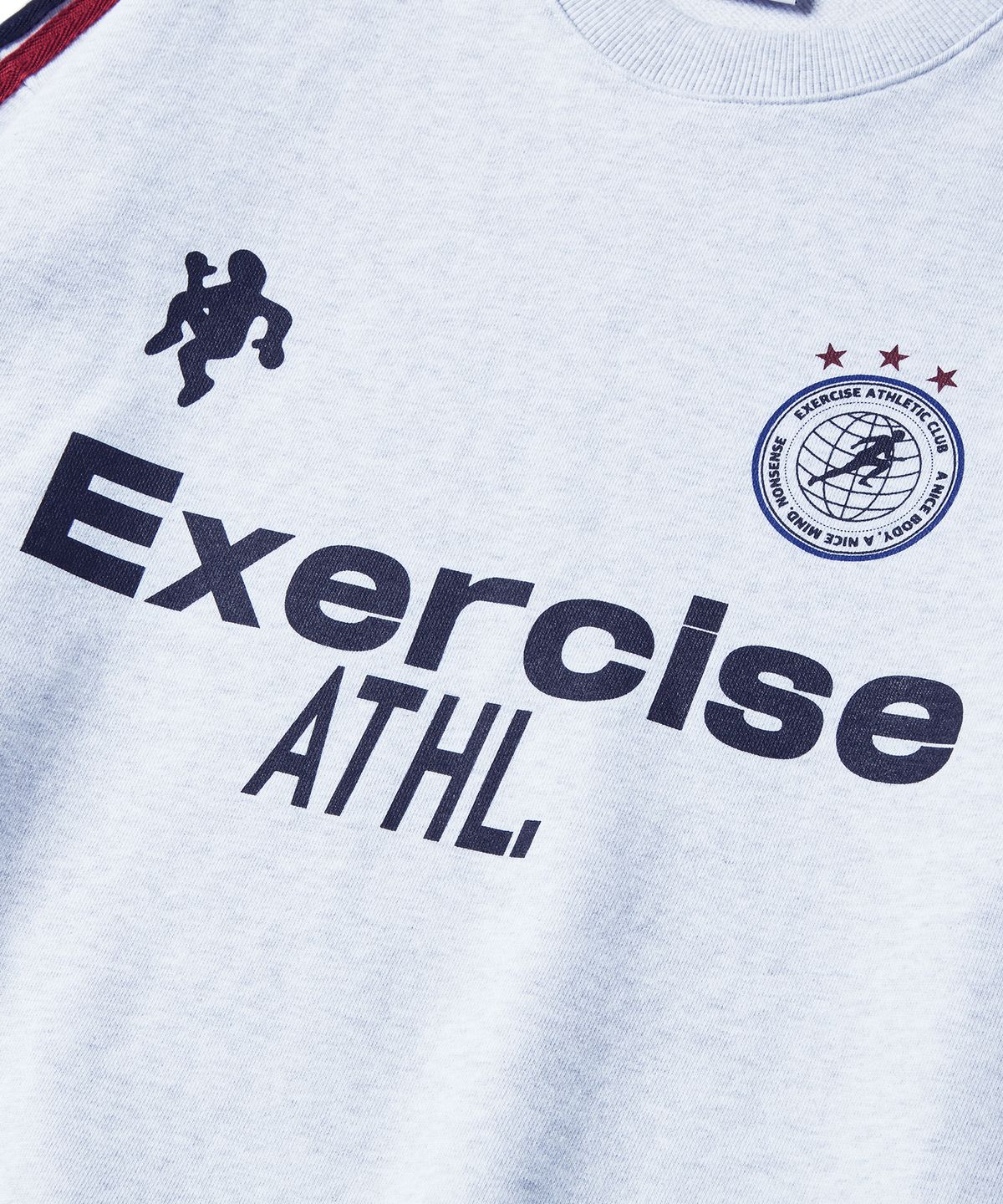 엑서사이즈(EXERCISE) E.X.R LOGO UNIFORM SWEATSHIRT_HEATHER GRAY