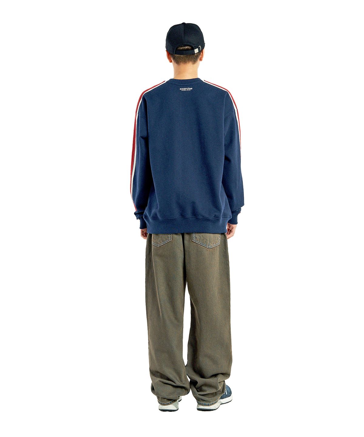 엑서사이즈(EXERCISE) E.X.R LOGO UNIFORM SWEATSHIRT_NAVY