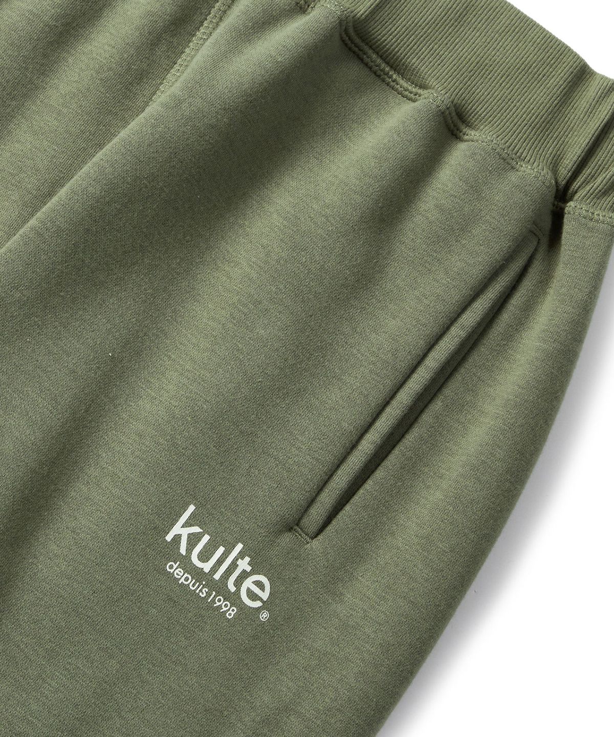 쿨트(KULTE) 076 클래식 로고 조거 팬츠 카키