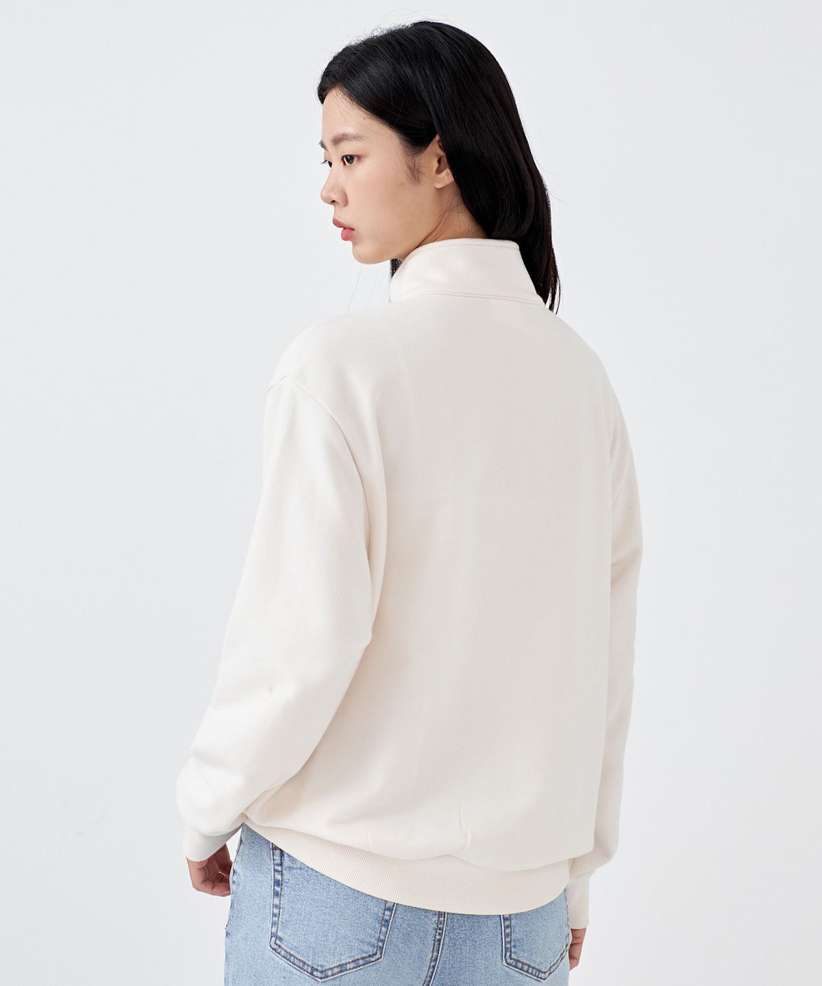 지프(JEEP) [기모]Half Zip-Up Big Logo Sweat (JO5TSU731IV)