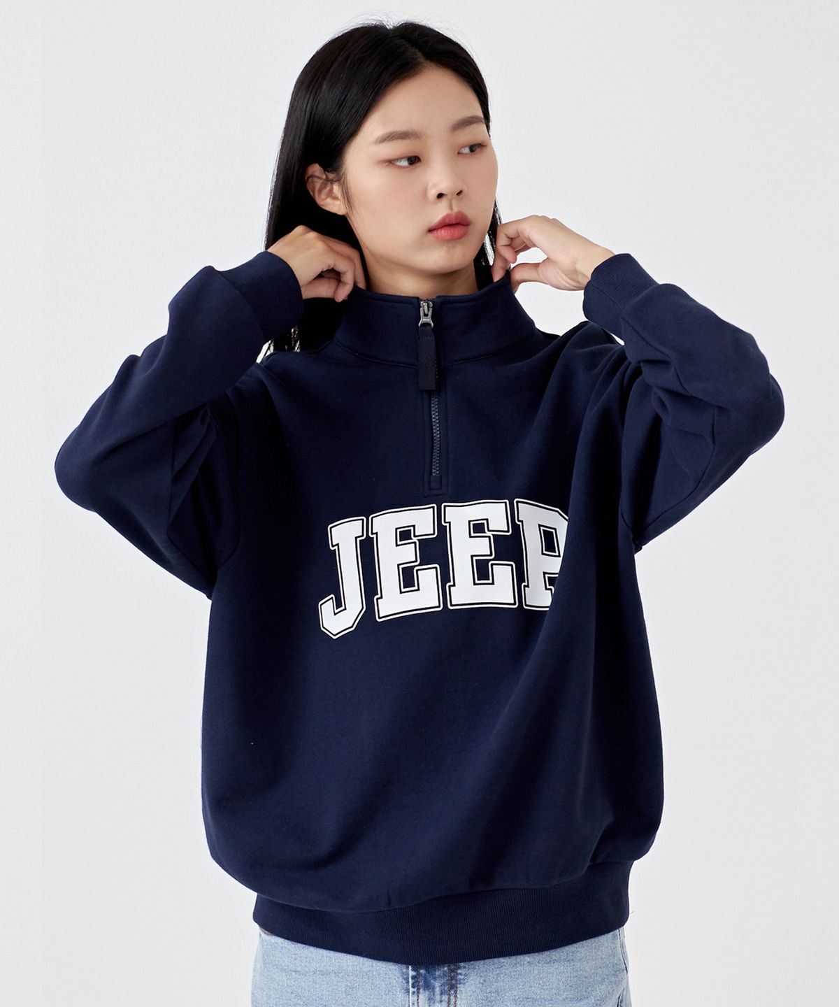 지프(JEEP) [기모]Half Zip-Up Big Logo Sweat (JO5TSU731NA)