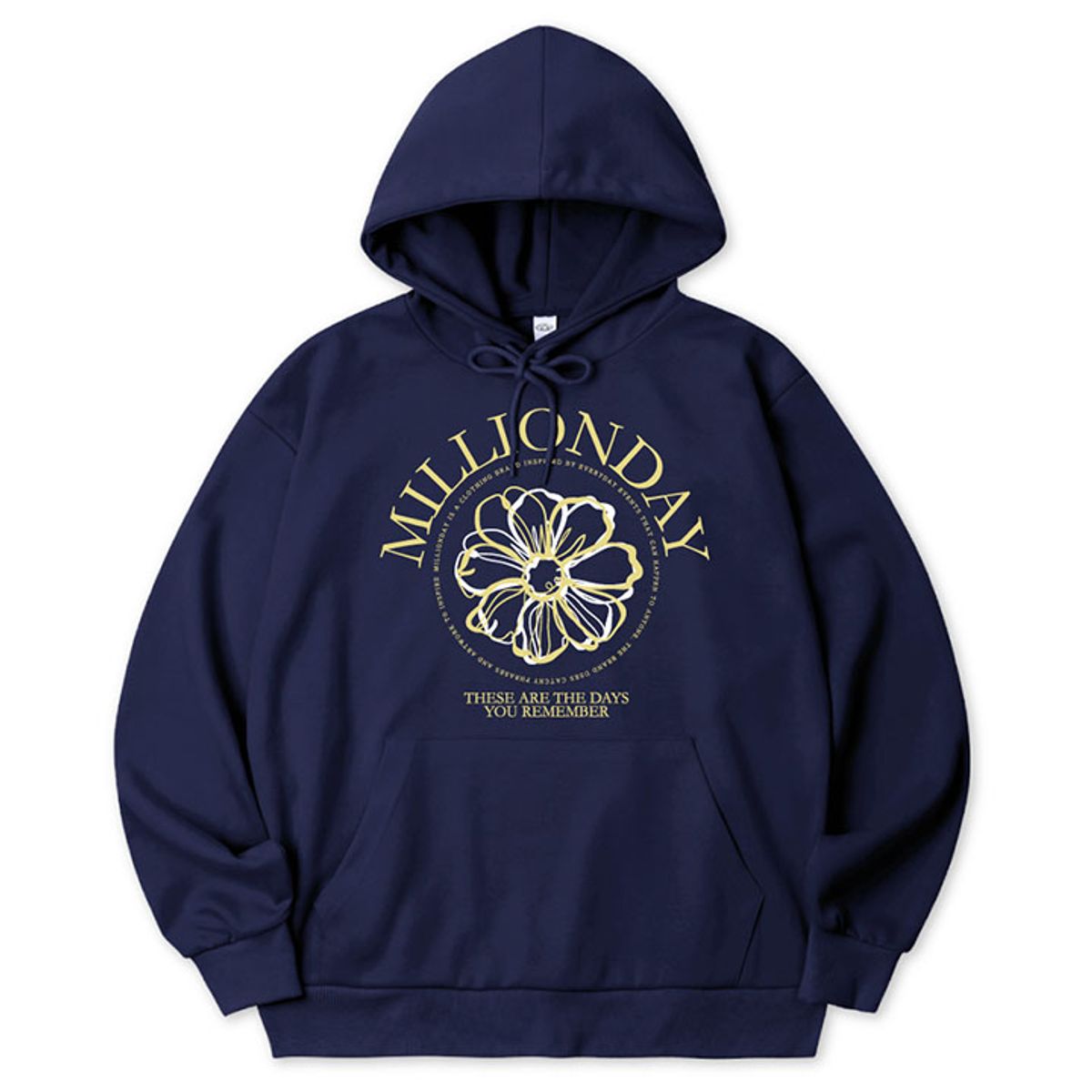 밀리언데이(MILLION DAY) MILLION ROUND FLOWER HOODIE