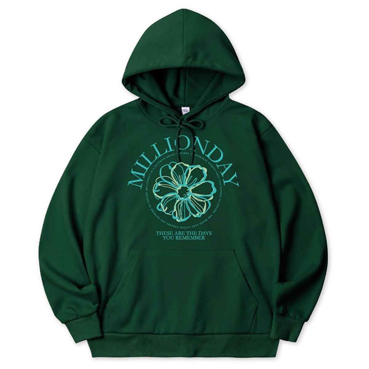 밀리언데이(MILLION DAY) MILLION ROUND FLOWER HOODIE