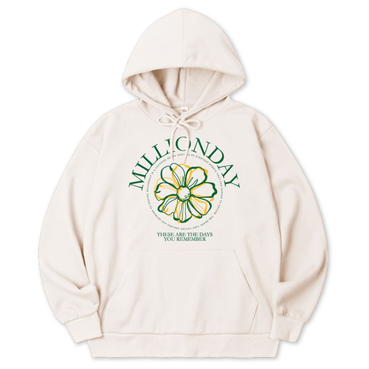 밀리언데이(MILLION DAY) MILLION ROUND FLOWER HOODIE