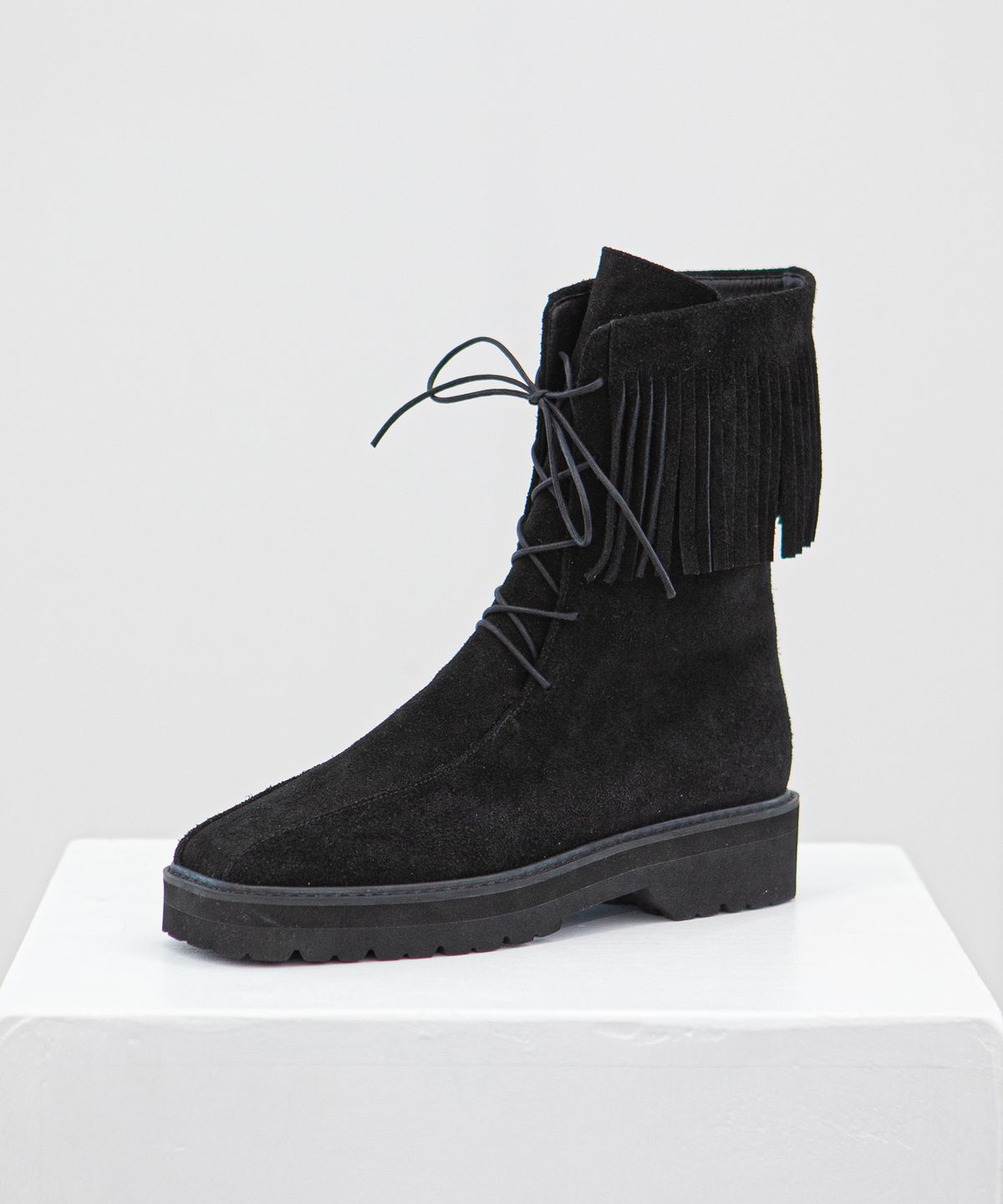 트윗비피(TWVP) BOHEME FRINGE ANKLE BOOTS 22F08BK 보엠 프린지 앵클부츠