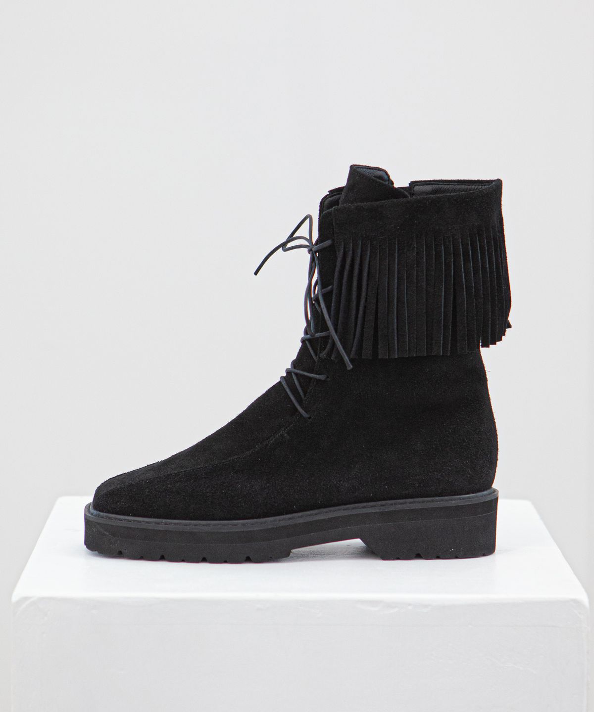 트윗비피(TWVP) BOHEME FRINGE ANKLE BOOTS 22F08BK 보엠 프린지 앵클부츠
