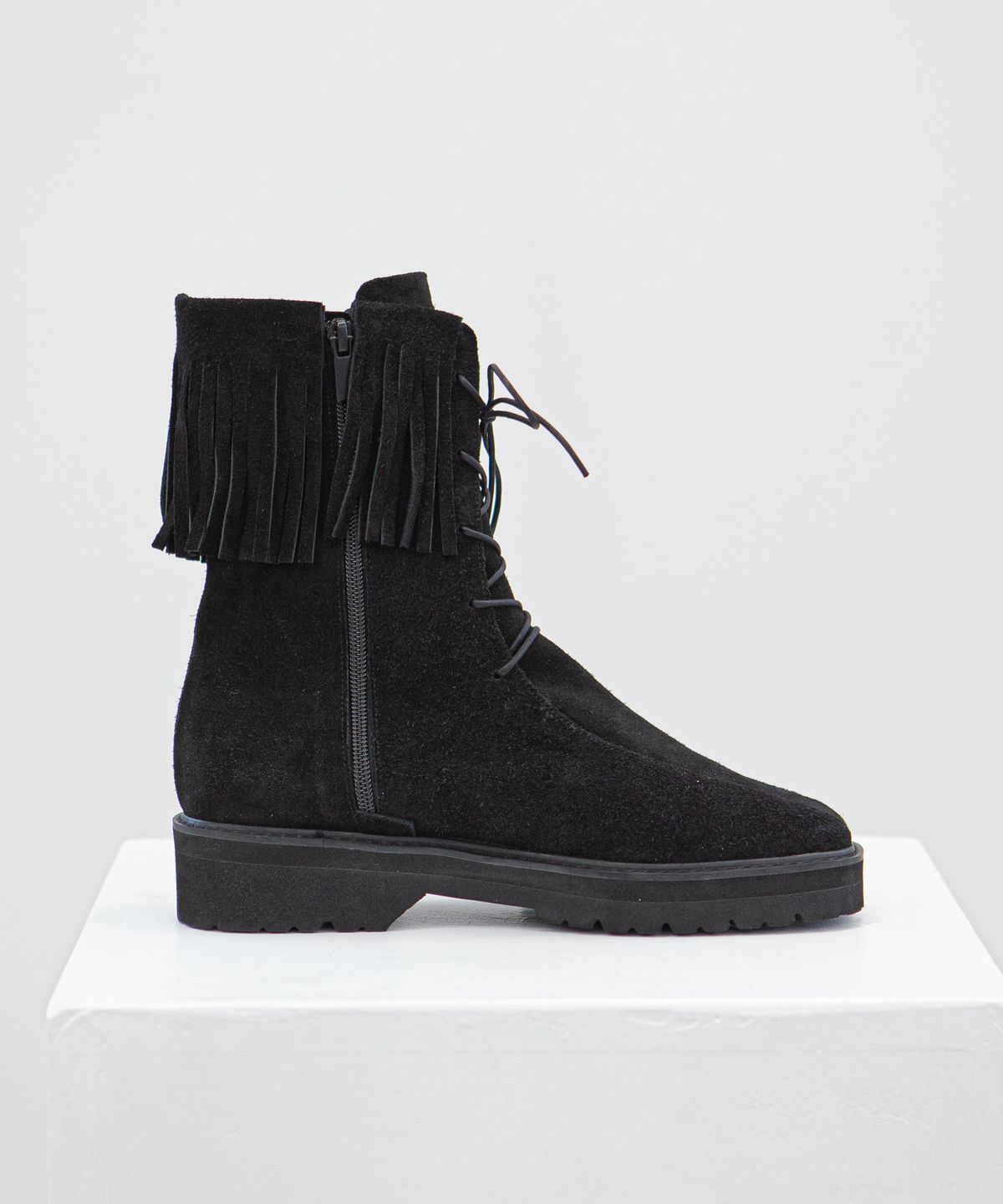 트윗비피(TWVP) BOHEME FRINGE ANKLE BOOTS 22F08BK 보엠 프린지 앵클부츠
