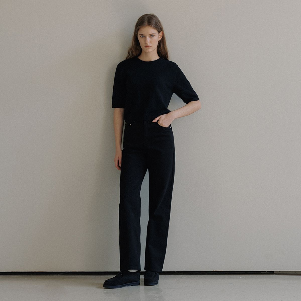 유라고(URAGO) Karen raccoon half knit