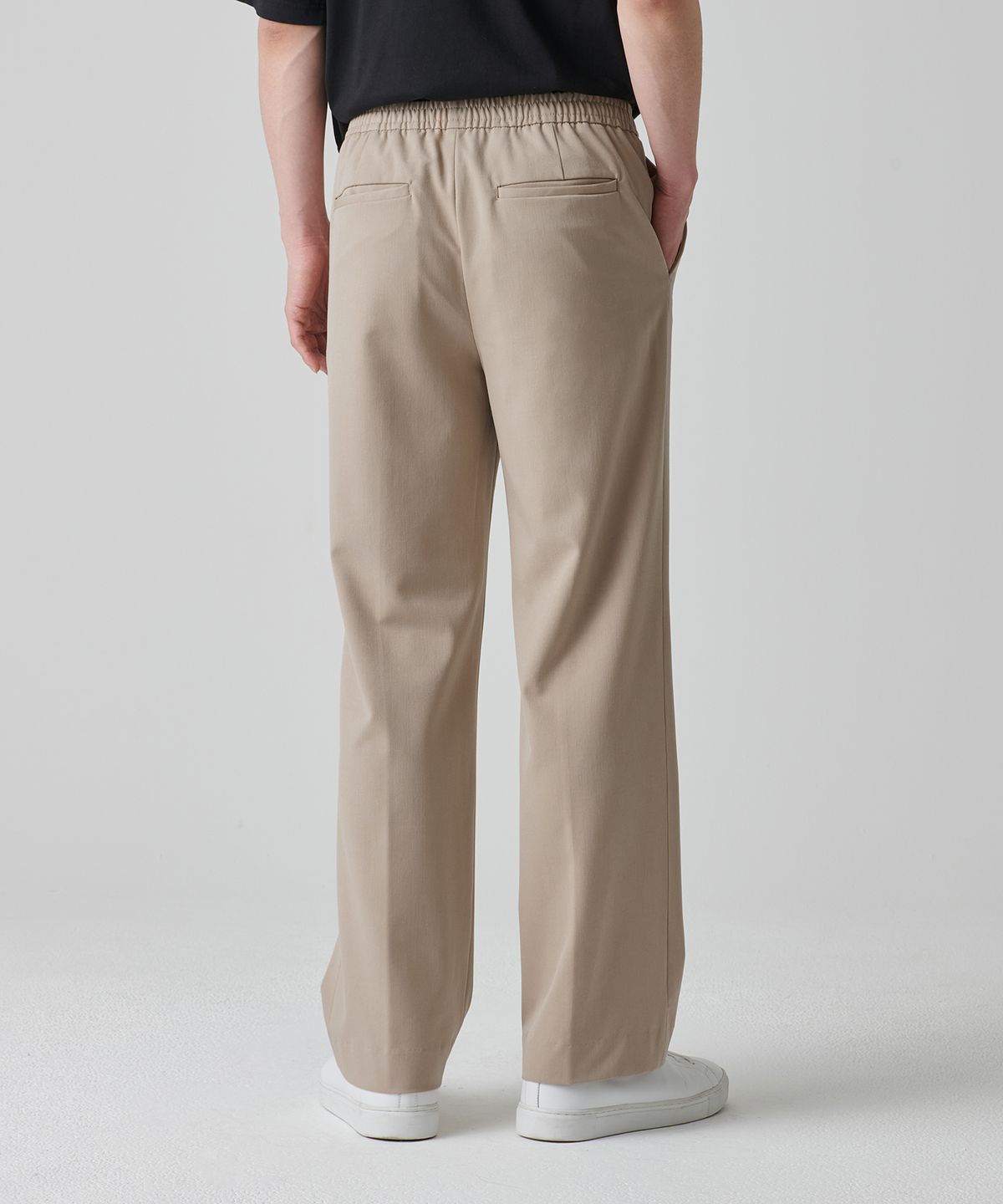 무신사 스탠다드(MUSINSA STANDARD) 젠더리스 와이드 밴딩 슬랙스 [베이지]