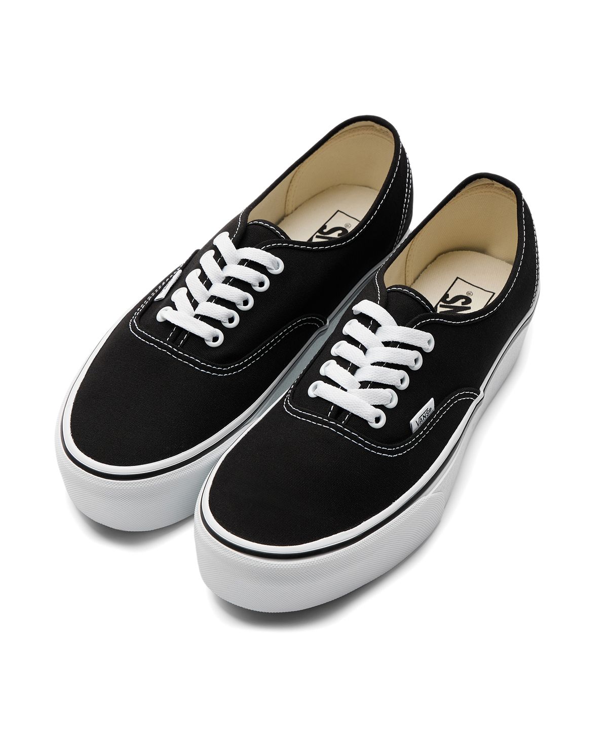 반스(VANS) 어센틱 스택폼 - (캔버스) 블랙:트루 화이트 / VN0A5KXXBMX1