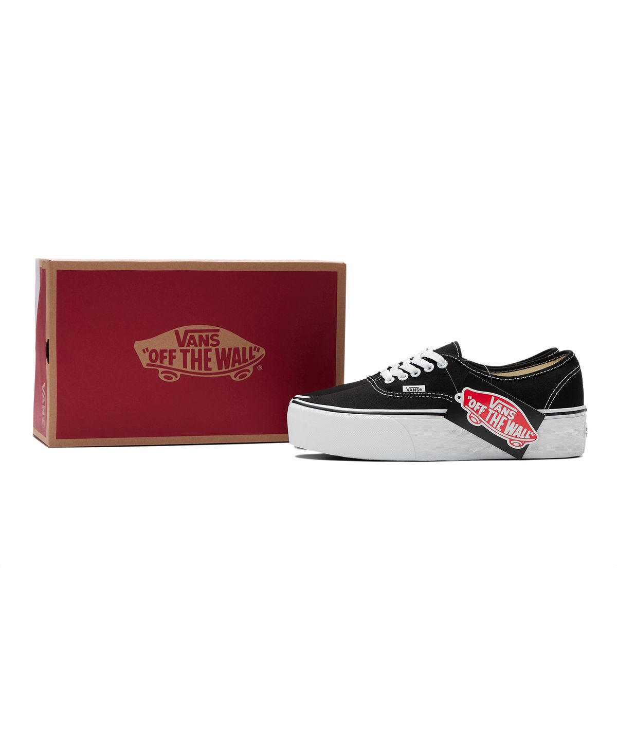 반스(VANS) 어센틱 스택폼 - (캔버스) 블랙:트루 화이트 / VN0A5KXXBMX1