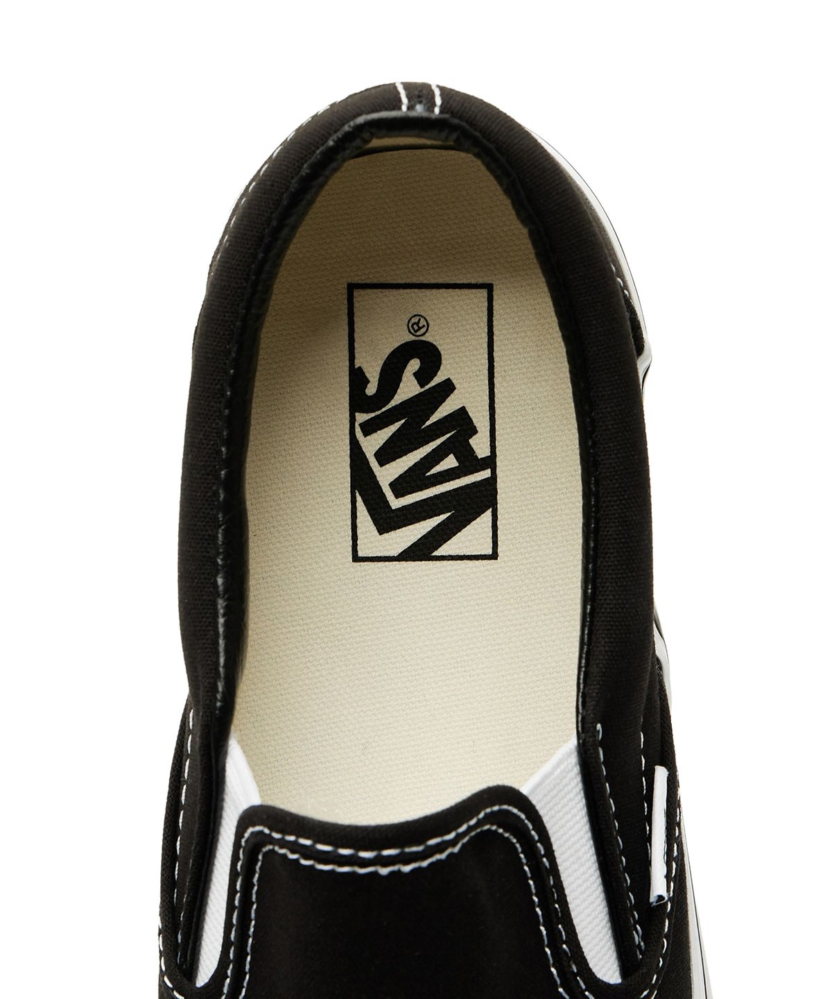 반스(VANS) 클래식 슬립온 스택폼 - (캔버스) 블랙:트루 화이트 / VN0A7Q5RBMX1