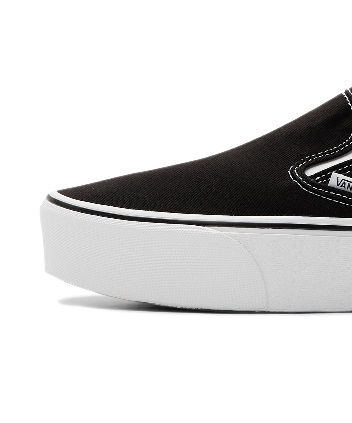 반스(VANS) 클래식 슬립온 스택폼 - (캔버스) 블랙:트루 화이트 / VN0A7Q5RBMX1