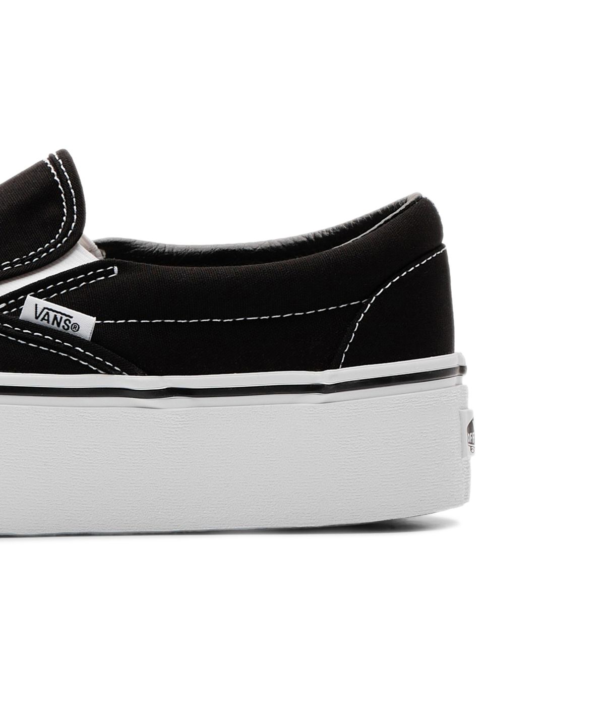 반스(VANS) 클래식 슬립온 스택폼 - (캔버스) 블랙:트루 화이트 / VN0A7Q5RBMX1