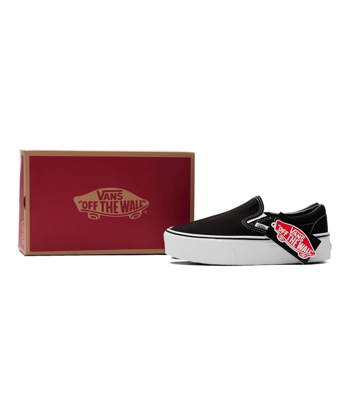 반스(VANS) 클래식 슬립온 스택폼 - (캔버스) 블랙:트루 화이트 / VN0A7Q5RBMX1