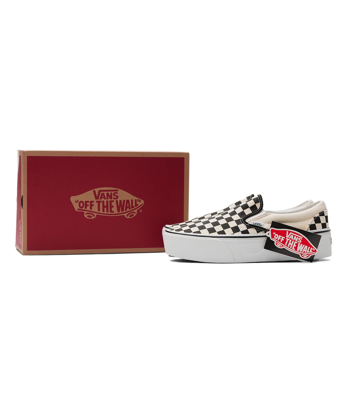 반스(VANS) 클래식 슬립온 스택폼 - (체커보드) 블랙:클래식 화이트 / VN0A7Q5RTYQ1