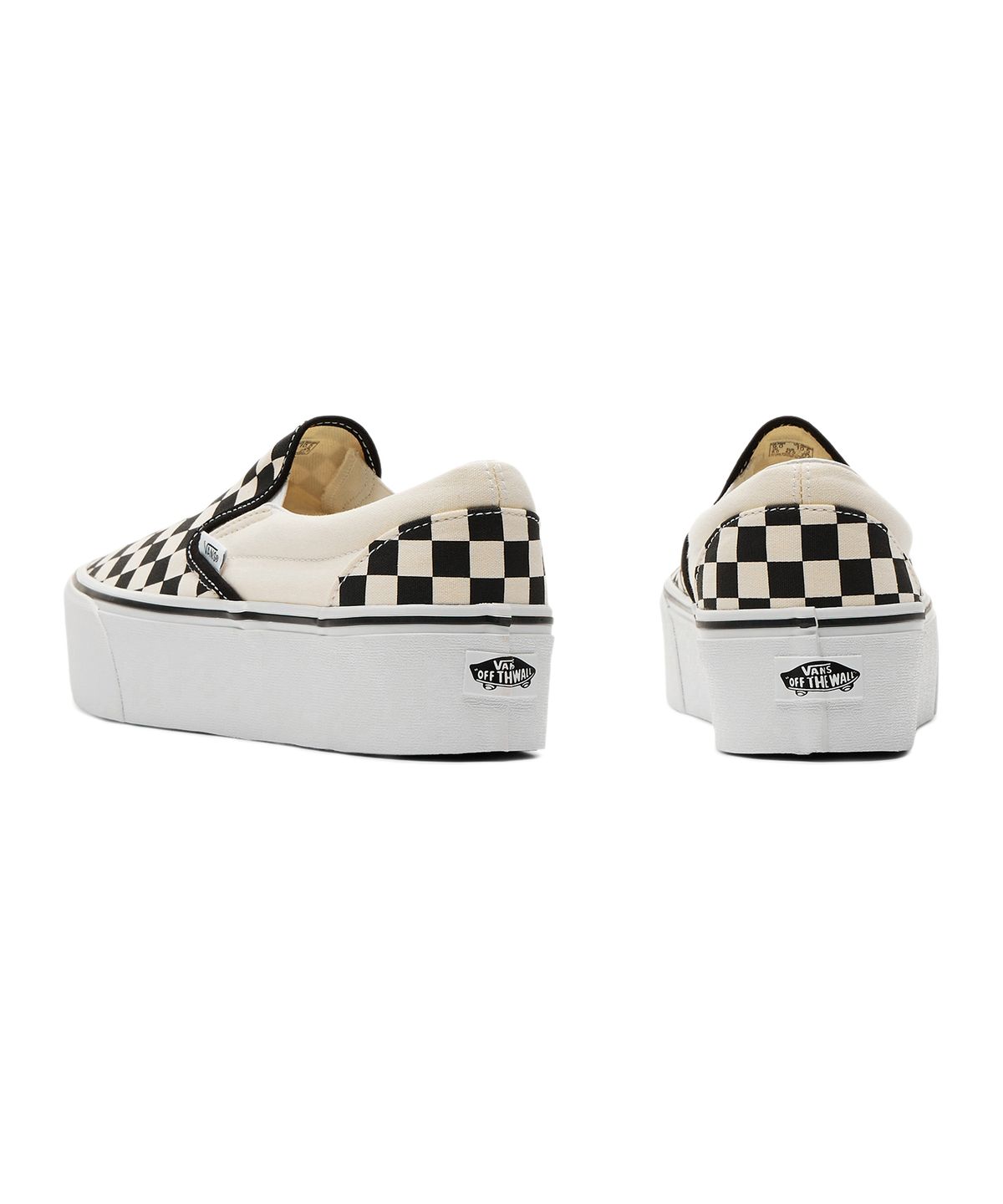 반스(VANS) 클래식 슬립온 스택폼 - (체커보드) 블랙:클래식 화이트 / VN0A7Q5RTYQ1