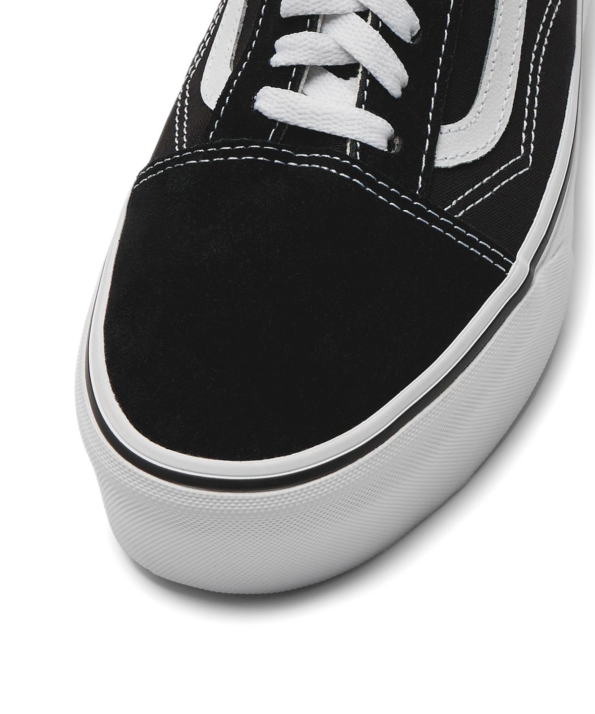 반스(VANS) 올드스쿨 스택폼 - (스웨이드/캔버스) 블랙:트루 화이트 / VN0A7Q5M6BT1