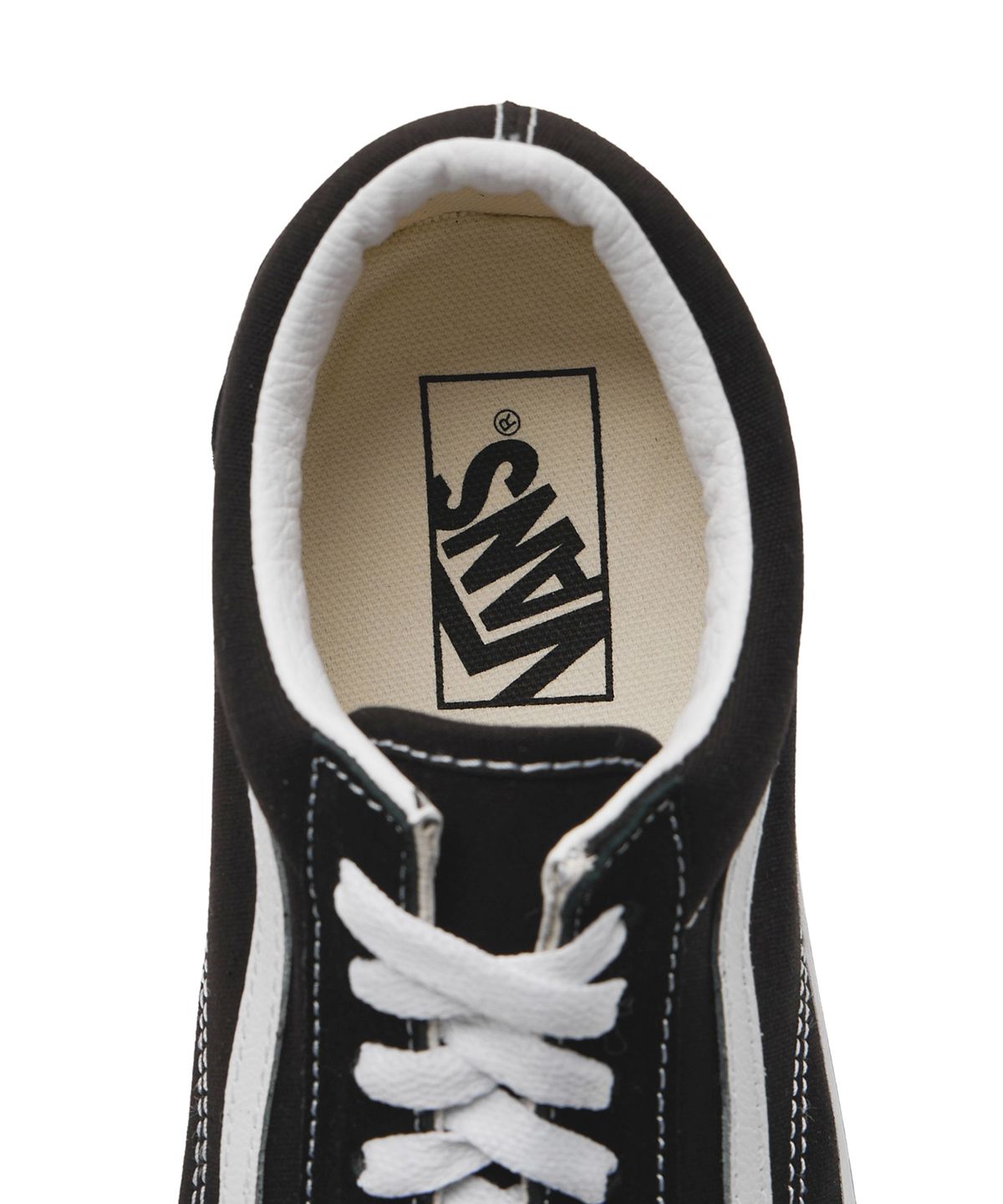 반스(VANS) 올드스쿨 스택폼 - (스웨이드/캔버스) 블랙:트루 화이트 / VN0A7Q5M6BT1