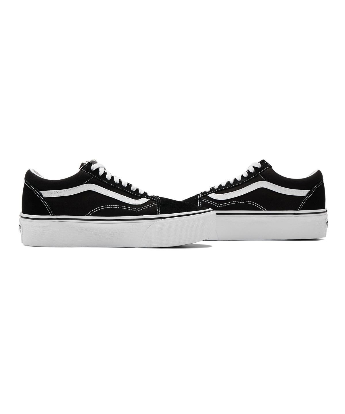 반스(VANS) 올드스쿨 스택폼 - (스웨이드/캔버스) 블랙:트루 화이트 / VN0A7Q5M6BT1