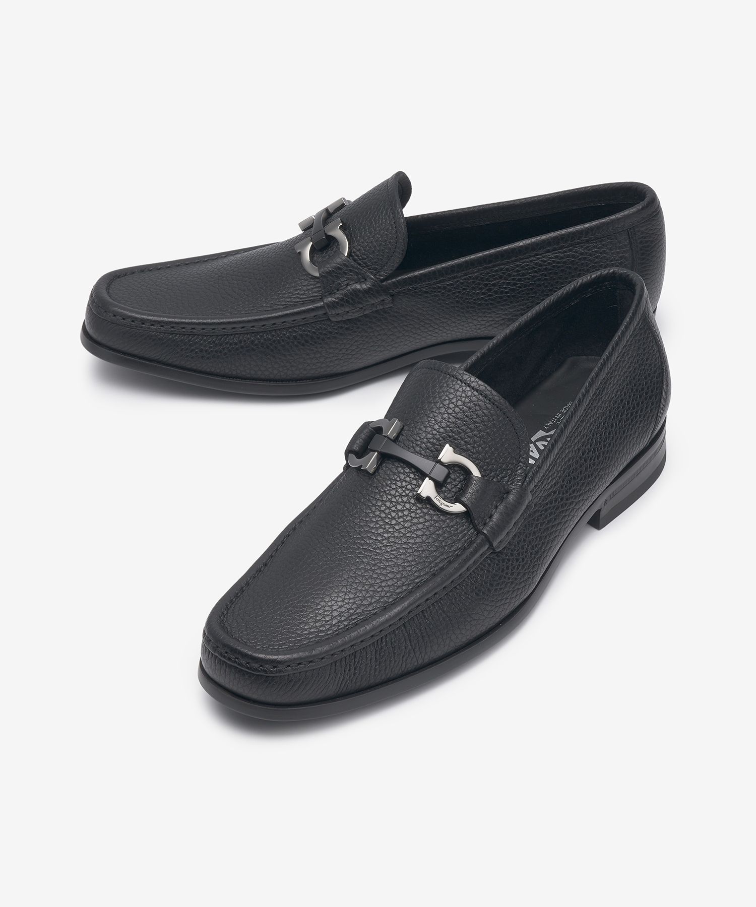 Salvatore Ferragamo｜ (320972 780204) Salvatore Ferragamo Black Python/Crocodile/Ostrich Embossed