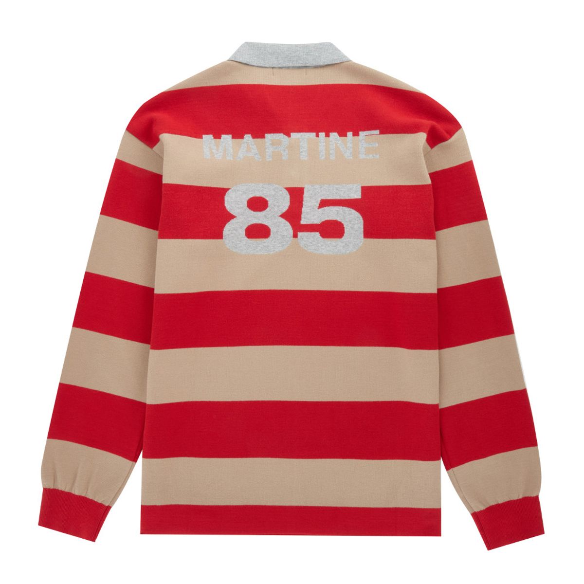 마틴골프(MARTINE GOLF) 1985 Block Stripe Collar Knit_Orange (Men)