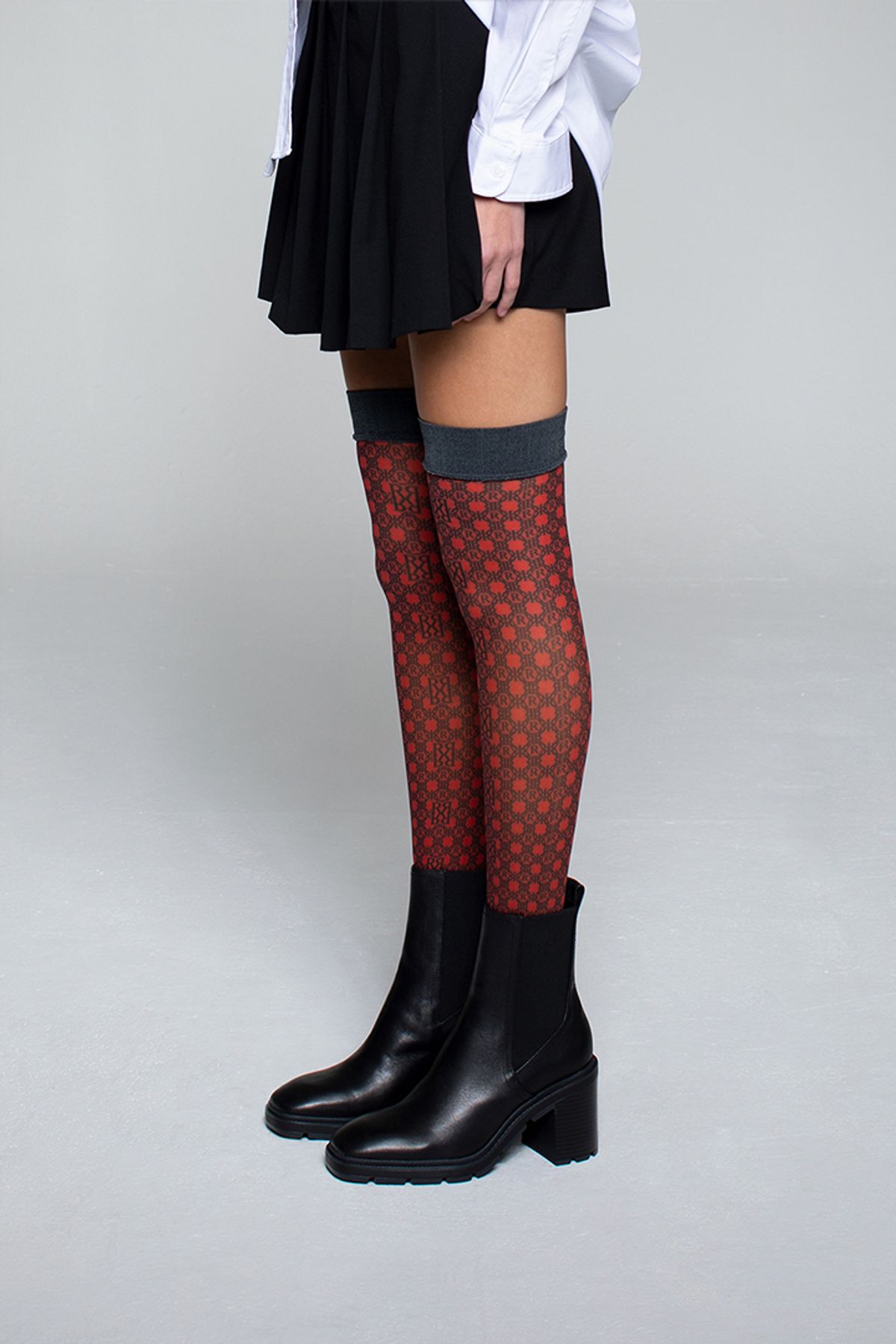 로맨틱타이거(ROMANTIC TIGER) RR Dot knee high stockings