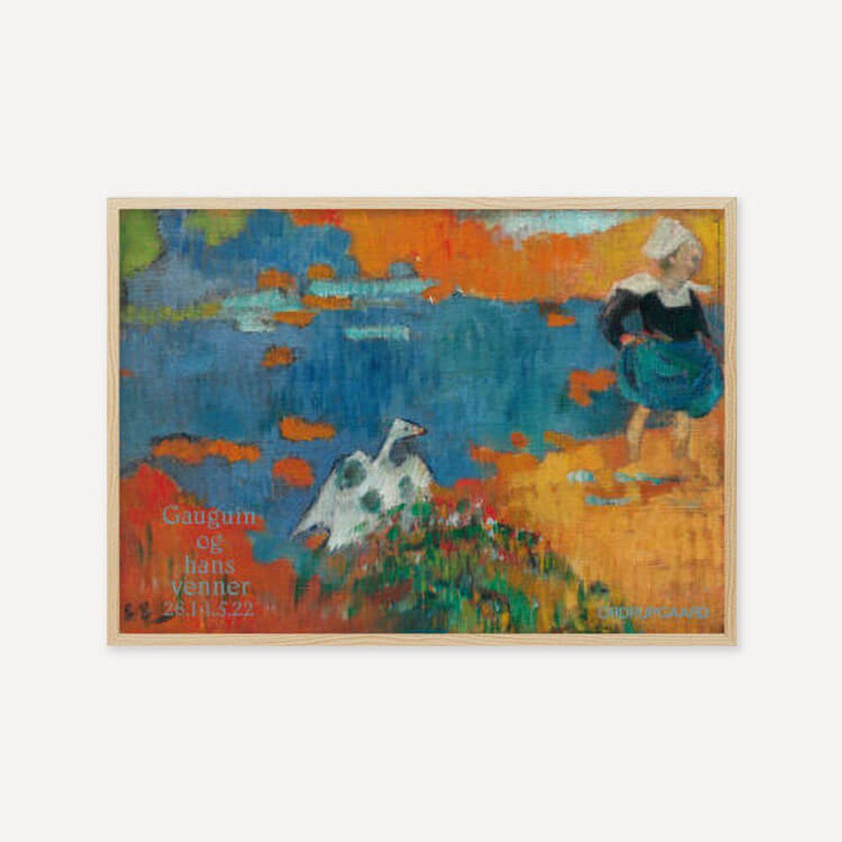 그릿시즌(GREET SEASON) 폴 고갱 Breton Girl and Goose by the Water, 1888 (액자 포함)