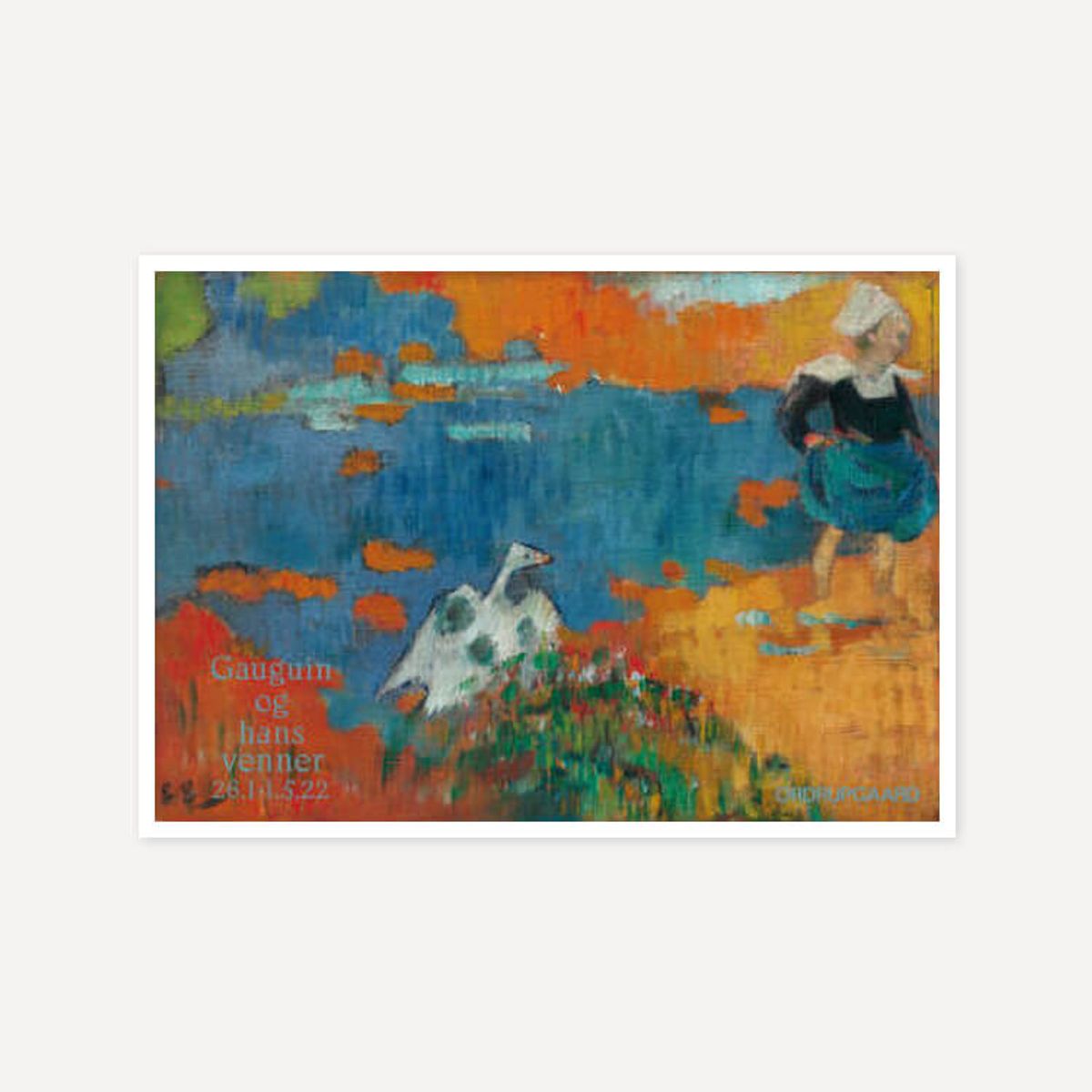 그릿시즌(GREET SEASON) 폴 고갱 Breton Girl and Goose by the Water, 1888 (액자 포함)