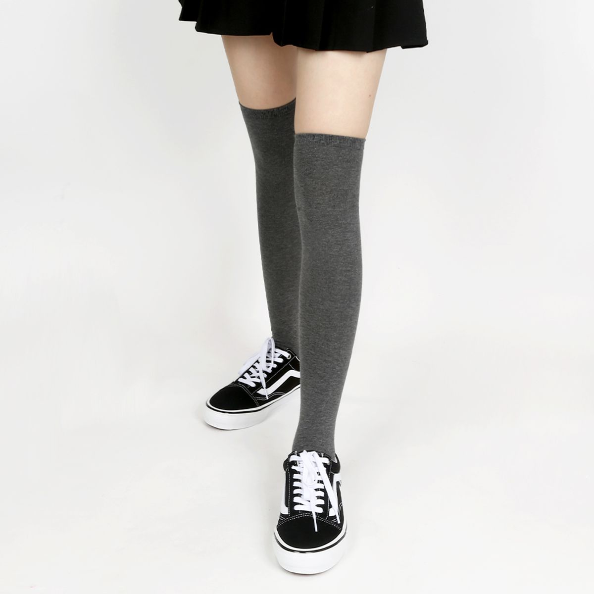 삭스에이(SOCKSA) [5PACK] 베이직 200N 무지 오버니삭스