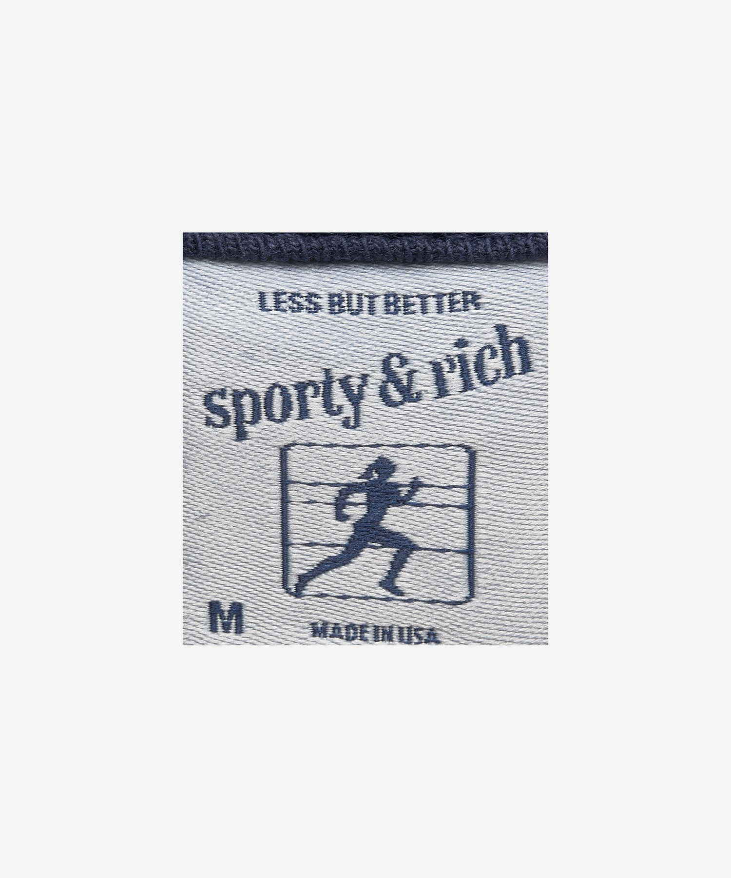 ★Sporty & Rich★ Prince Sporty Sweatshirt Navy White CR521N Prince Sporty Crewneck Sweatshirt