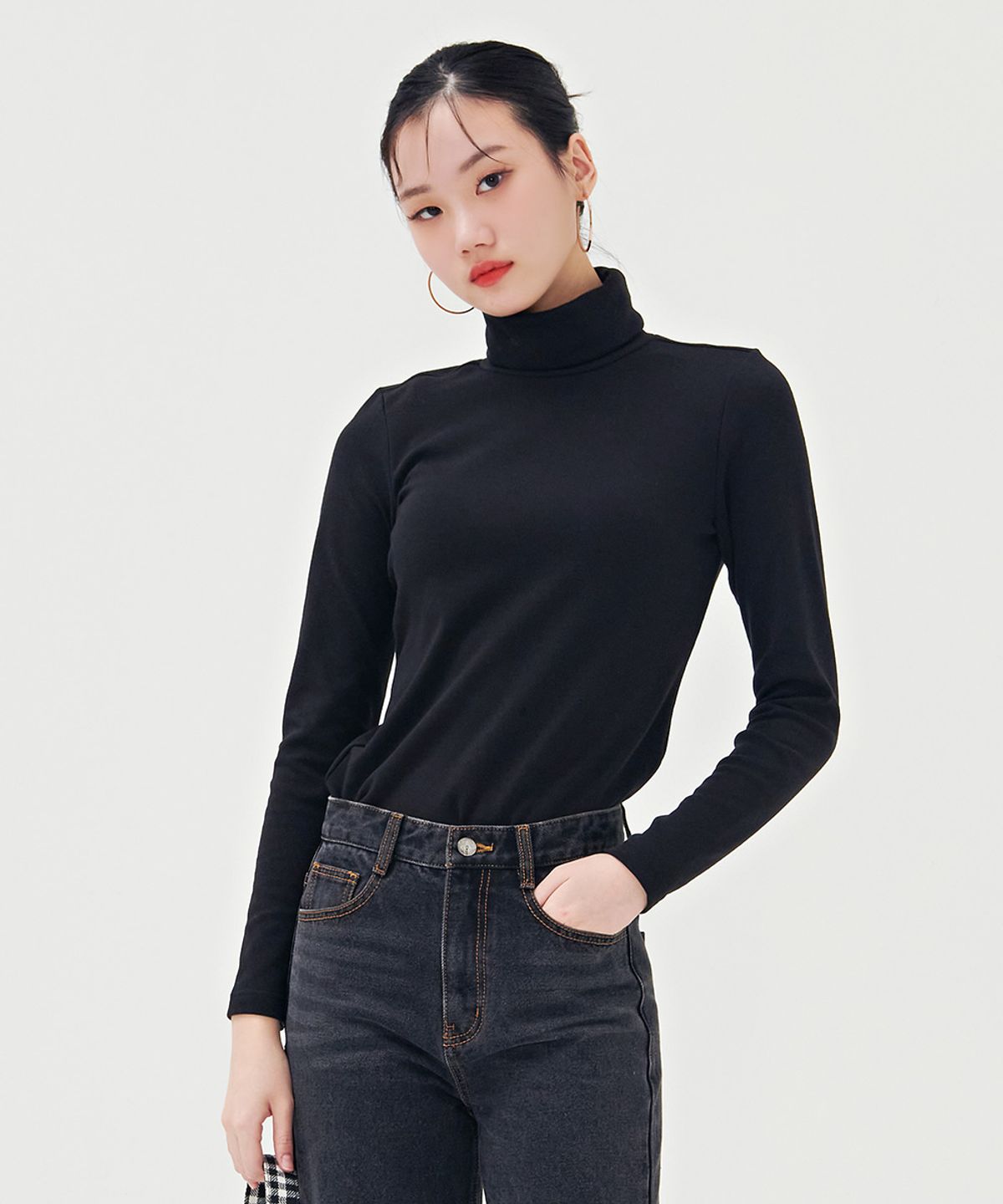 체이스컬트(CHASECULT) 공용 데일리 터틀넥 티셔츠-BGZU5104E03