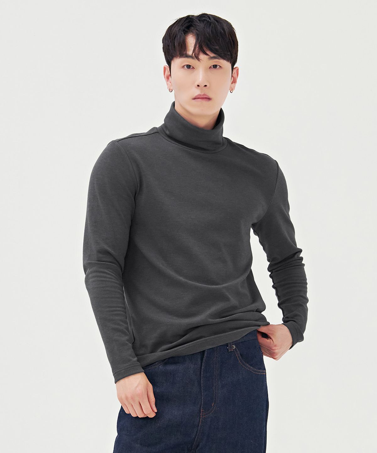 체이스컬트(CHASECULT) 공용 데일리 터틀넥 티셔츠-BGZU5104E0B