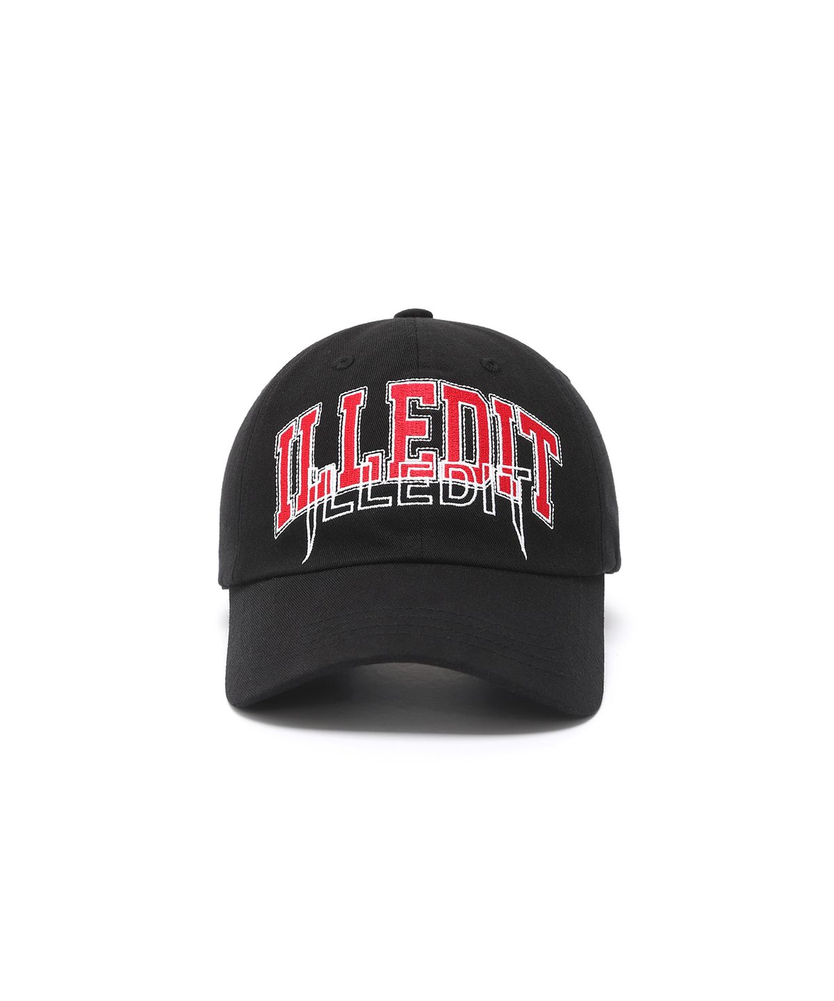 일레딧(ILLEDIT) ARCH LOGO BALLCAP BLACKRED