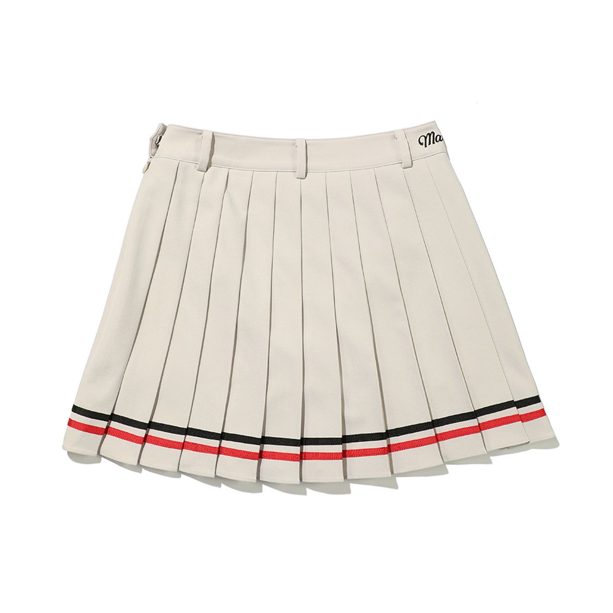 말본 골프(MALBON GOLF) 스페이스 버킷 컬러라인 플리츠 스커트 BEIGE (WOMAN)